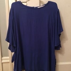 Royal blue foley blouse